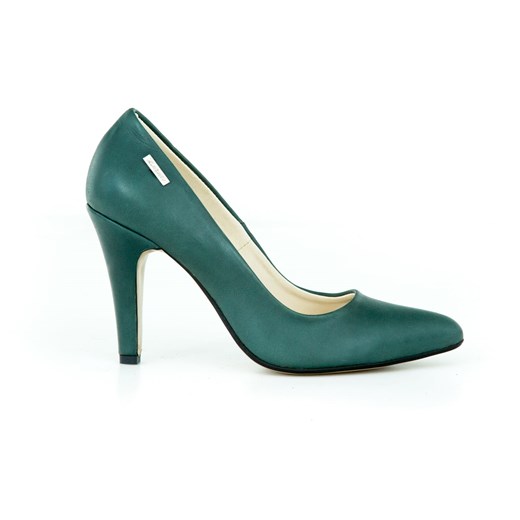 klasyczne czółenka na szpilce - skóra naturalna - model 035 - kolor zielony Zapato 41 zapato.com.pl