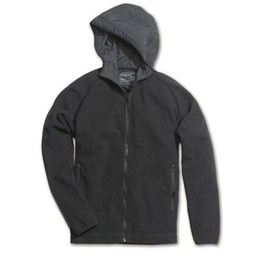 Fleece hood zipper jacket. Polarowa bluza firmy Surplus. rockzone-pl szary ciepłe
