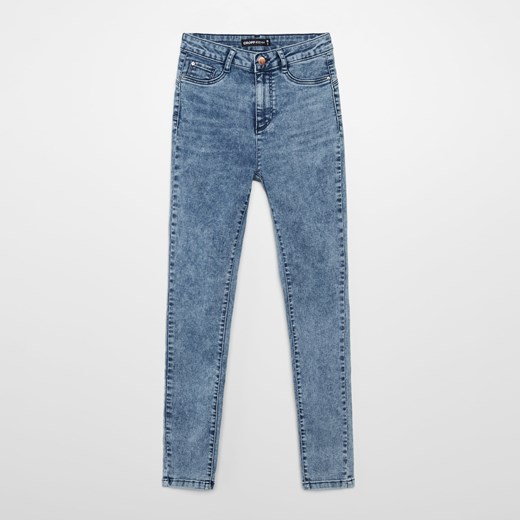 Cropp - Błękitne jeansy push up - Niebieski Cropp 40 Cropp