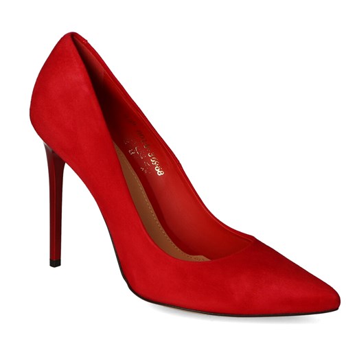 Czółenka Visconi 8014557/038 Czerwone zamsz ze sklepu Arturo-obuwie w kategorii Czółenka - zdjęcie 130750084