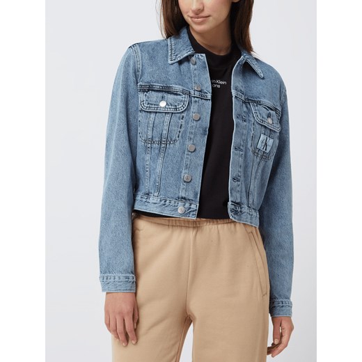 Kurtka jeansowa krótka z bawełny S Peek&Cloppenburg