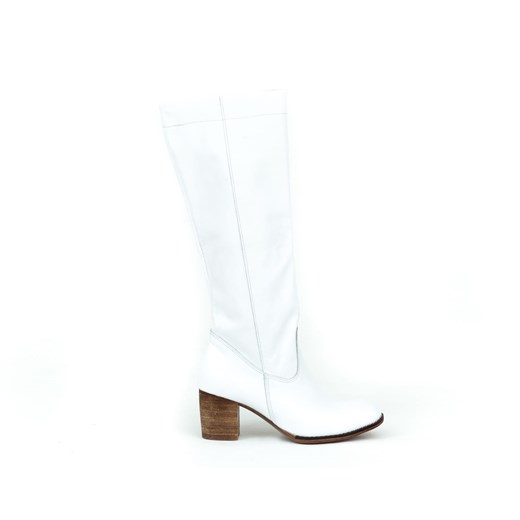 kozaki - skóra naturalna - model 154 - kolor biały Zapato 35 wyprzedaż zapato.com.pl
