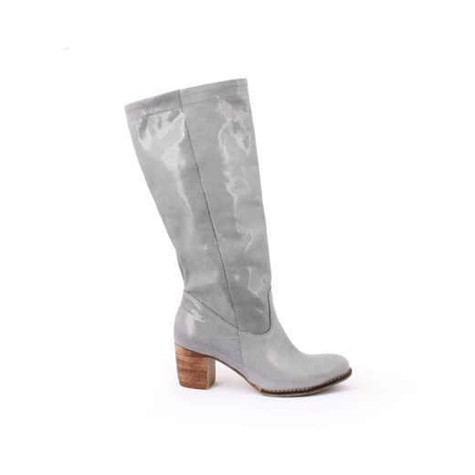 kozaki - skóra naturalna - model 154 - kolor szary błyszczący Zapato 36 okazja zapato.com.pl