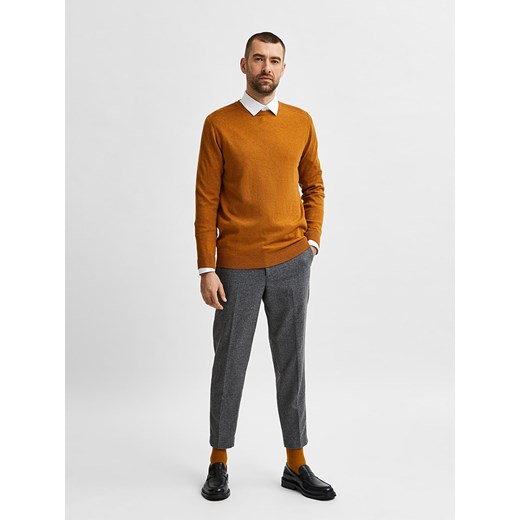 Sweter "Berg" w kolorze pomarańczowym Selected Homme XXL wyprzedaż Limango Polska