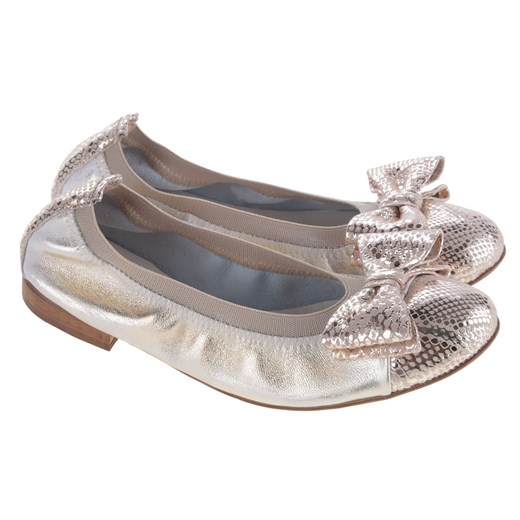 BALERINY SKÓRZANE ZŁOTY/ WĄŻ 07/65 LaFEMME (35) Lafemmeshoes 41 lafemmeshoes.pl