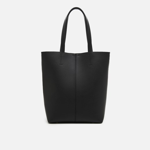Cropp - Torba shopper z odpinanym paskiem - Czarny Cropp Uniwersalny okazyjna cena Cropp