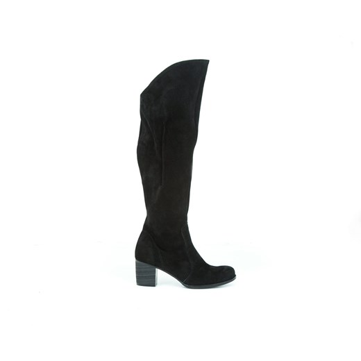 zamszowe kozaki za kolano - skóra naturalna - model 189 - kolor czarny welur Zapato 36 promocja zapato.com.pl