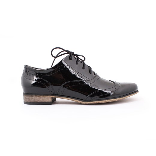 lakierowane półbuty jazzówki - skóra naturalna - model 246 - kolor czarny lakier Zapato 41 zapato.com.pl