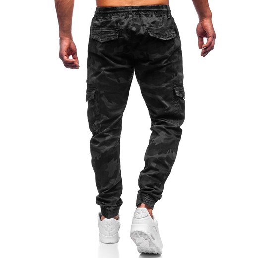 Czarne spodnie joggery bojówki męskie Denley CT6026S0 33/L okazyjna cena Denley