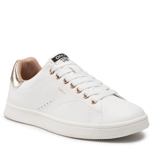 Sneakersy ONLY SHOES - Classic Sneaker 15253243 White/W Gold Only Shoes 39 eobuwie.pl