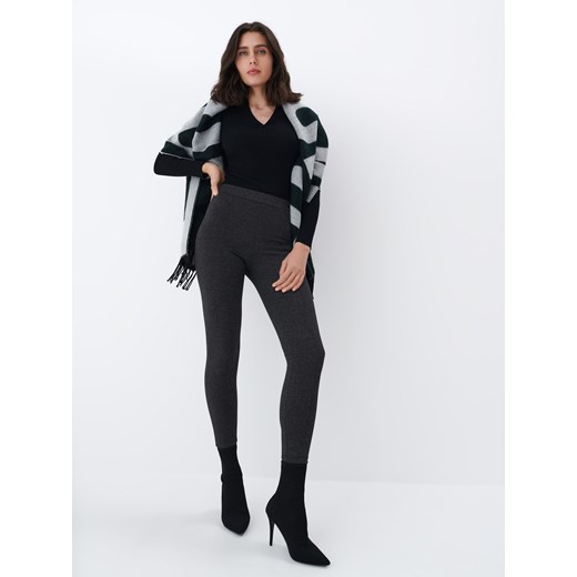 Mohito - Legginsy z przeszyciami - Szary Mohito XS Mohito
