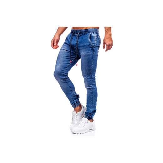 Granatowe spodnie jeansowe bojówki męskie Denley TF135 L okazja Denley