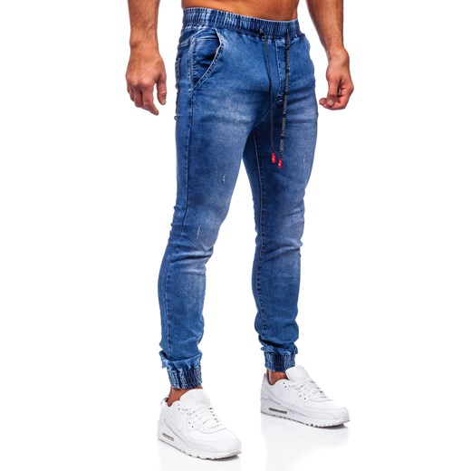 Granatowe spodnie jeansowe bojówki męskie Denley TF135 M Denley okazyjna cena