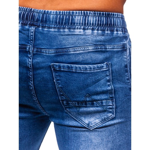 Granatowe spodnie jeansowe bojówki męskie Denley TF135 L wyprzedaż Denley