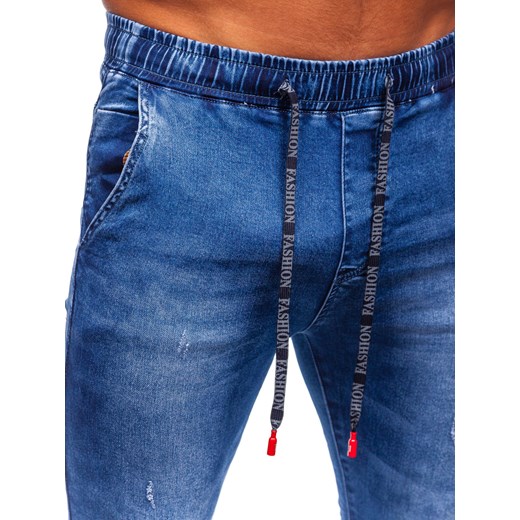 Granatowe spodnie jeansowe bojówki męskie Denley TF135 M okazja Denley