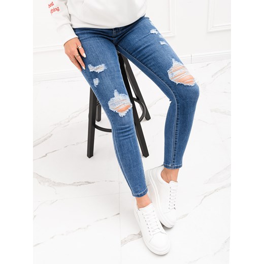 Spodnie damskie jeansowe 115PLR - niebieskie Edoti.com XL Edoti.com