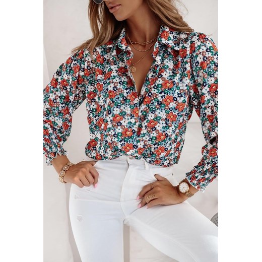 Kolorowa koszula damska w drobne kwiaty XANA DAISY S lafemmeboutique.pl
