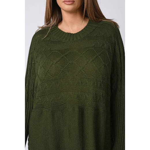 Sweter "Bella" w kolorze khaki Plus Size Company 48/50 Limango Polska okazja