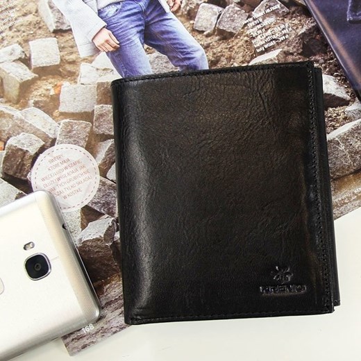 Skórzany portfel męski KRENIG Classic 12040 czarny Krenig Skorzana.com