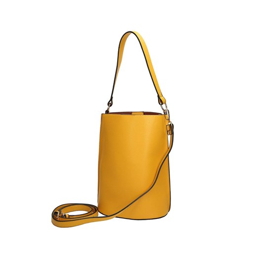 Żółta torebka worek Nobo z wzorzystym wyjmowanym środkiem Nobo Uniwersalny promocyjna cena NOBOBAGS.COM