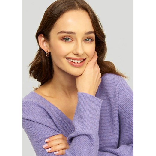 Sweter z połyskującą nitką fioletowy Greenpoint 46 Happy Face