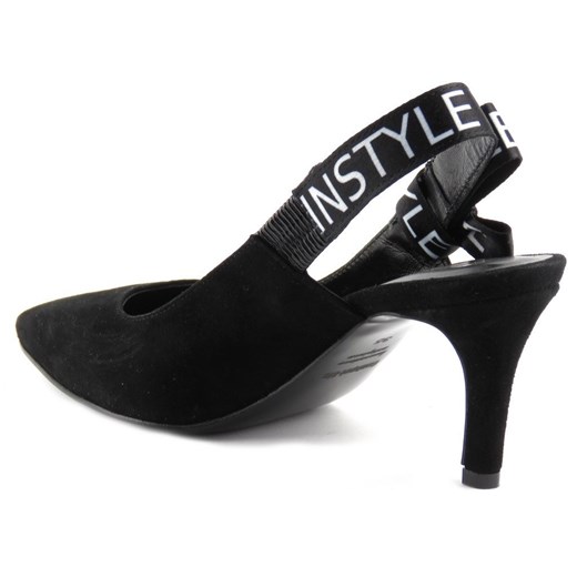 Skórzane sandały damskie w stylu glamour - Conhpol Bis 4393, czarne Conhpol Bis 38 wyprzedaż ulubioneobuwie