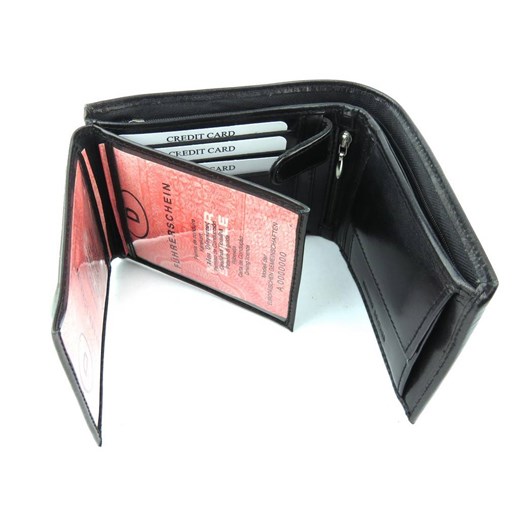 Skórzany, rozkładany portfel męski w kolorze czarnym A-ART A-art uniwersalny ulubioneobuwie