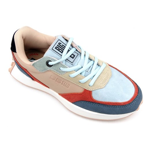 Buty sportowe, sneakersy damskie BIG STAR II274401, beżowo-niebieskie 38 promocyjna cena ulubioneobuwie
