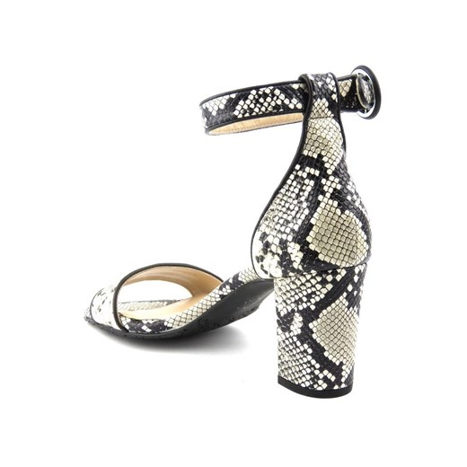 Wężowe sandały damskie na słupku - Brenda Zaro 9011 40 ulubioneobuwie promocyjna cena