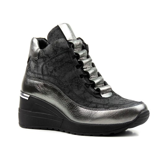 Sneakersy, buty sportowe damskie na koturnie - VENEZIA 0216 701, szare Venezia 38 okazja ulubioneobuwie