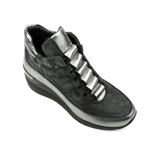 Sneakersy, buty sportowe damskie na koturnie - VENEZIA 0216 701, szare Venezia 39 ulubioneobuwie wyprzedaż