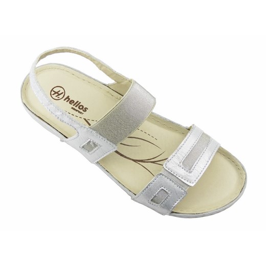 Sportowe sandały damskie - Helios Komfort 271, srebrne Helios Komfort 39 wyprzedaż ulubioneobuwie