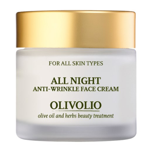 Olivolio Przeciwzmarszczkowy krem do twarzy na noc z oliwą i peptydami 50ml kosmetyki-maya bialy codzienny