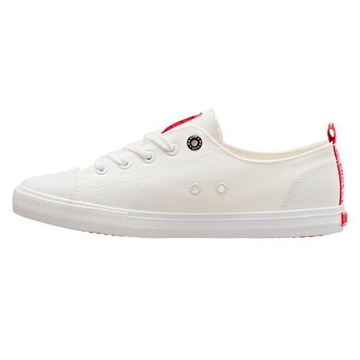 Trampki damskie, buty sportowe Big Star FF274087, białe z czerwonymi elementami 40 promocyjna cena ulubioneobuwie