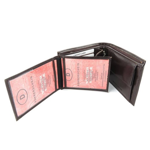 Skórzany, rozkładany portfel męski w kolorze brązowym A-ART A-art uniwersalny ulubioneobuwie