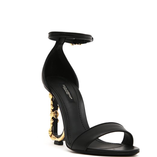 Dolce Gabbana Skórzane sandały na szpilce Dolce Gabbana 41 wyprzedaż Gomez Fashion Store