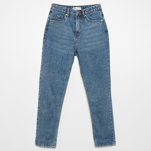 Cropp - Niebieskie jeansy mom - Niebieski Cropp 38 okazyjna cena Cropp