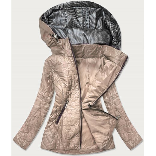 Damska kurtka pikowana beżowa (br0121) ze sklepu goodlookin.pl w kategorii Kurtki damskie - zdjęcie 131209490
