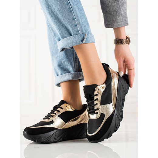 CZARNO-ZŁOTE SNEAKERSY POTOCKI 37 czasnabuty.pl