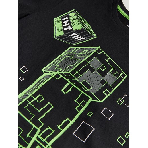 Reserved - Bawełniany t-shirt Minecraft - Czarny Reserved 116 Reserved