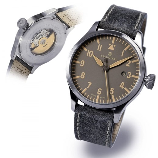 NAV B-UHR 44 DATE VINTAGE GRAY Steinhart Timepieces steinhart-zegarki