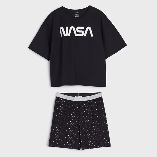 Sinsay - Piżama NASA - Czarny Sinsay 152 promocyjna cena Sinsay