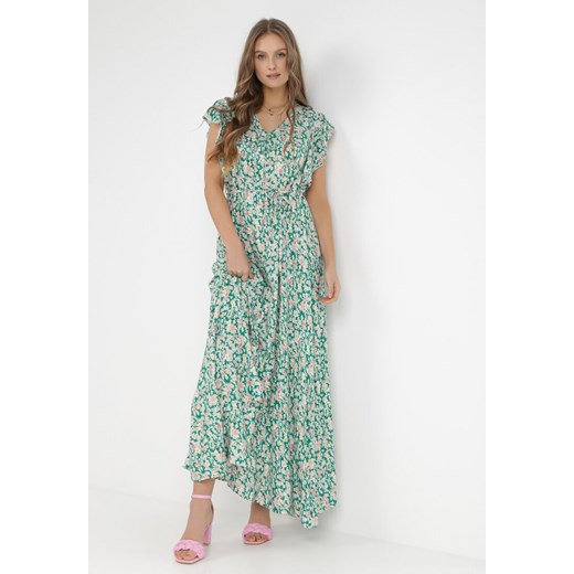 Zielona Sukienka Kallare ze sklepu Born2be Odzież w kategorii Sukienki - zdjęcie 131343591