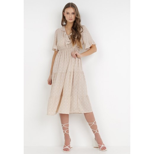 Beżowa Sukienka Phoebanthe S Born2be Odzież