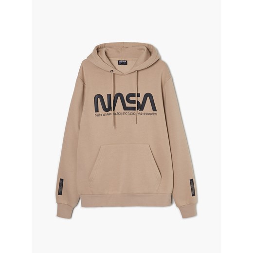 Cropp - Bluza z kapturem NASA - Beżowy Cropp L Cropp