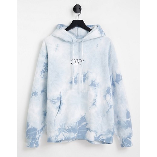 Obey – Unlimted – Niebieska bluza z kapturem i efektem tie dye-Niebieski XL Asos Poland