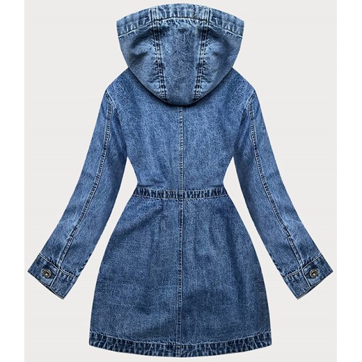 NARZUTKA JEANSOWA Z KAPTUREM NIEBIESKA (POP5953-K) Goodlookin.pl S (36) goodlookin.pl