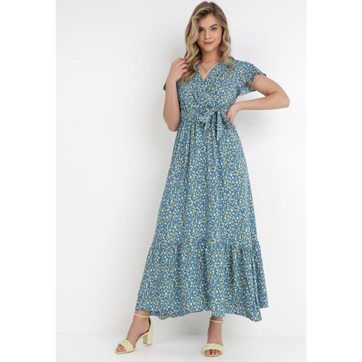 Niebieska Sukienka Lalosyne ze sklepu Born2be Odzież w kategorii Sukienki - zdjęcie 131438920