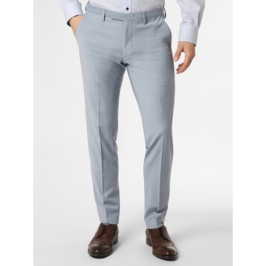 Cinque Męskie spodnie od garnituru modułowego Mężczyźni Slim Fit jasnoniebieski marmurkowy ze sklepu vangraaf w kategorii Spodnie męskie - zdjęcie 131444494