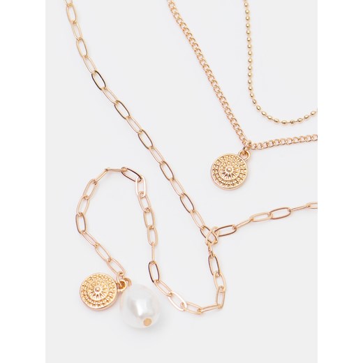 Mohito - Potrójny naszyjnik - Złoty Mohito ONE SIZE Mohito